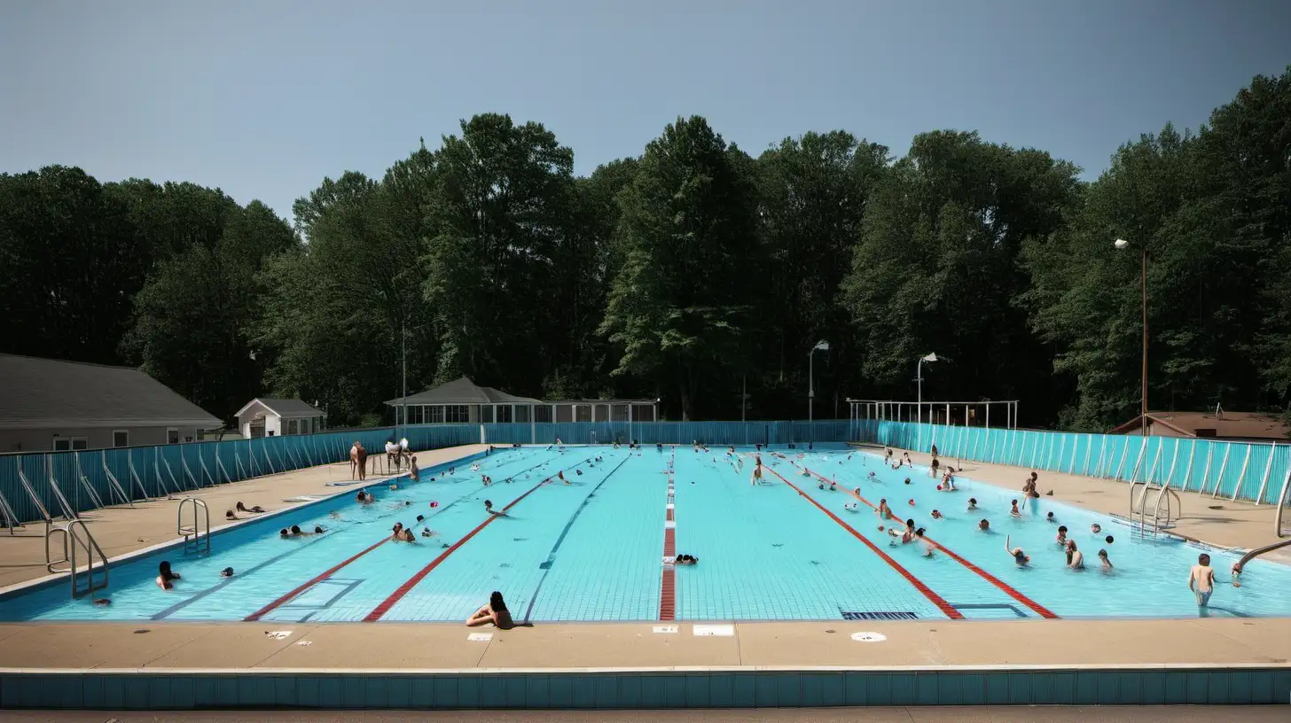 public pool outside summer



