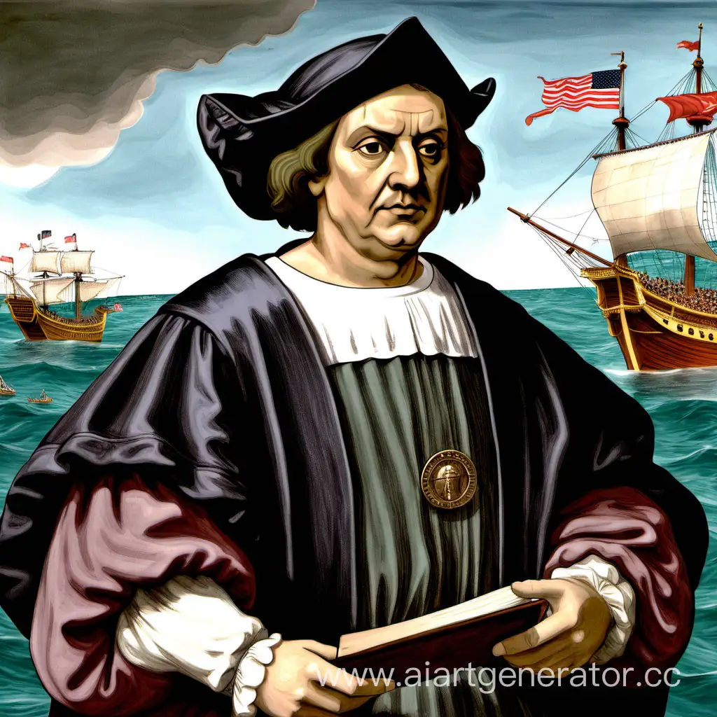 Christopher-Columbus-Portrait-in-Historic-Exploration-Pose