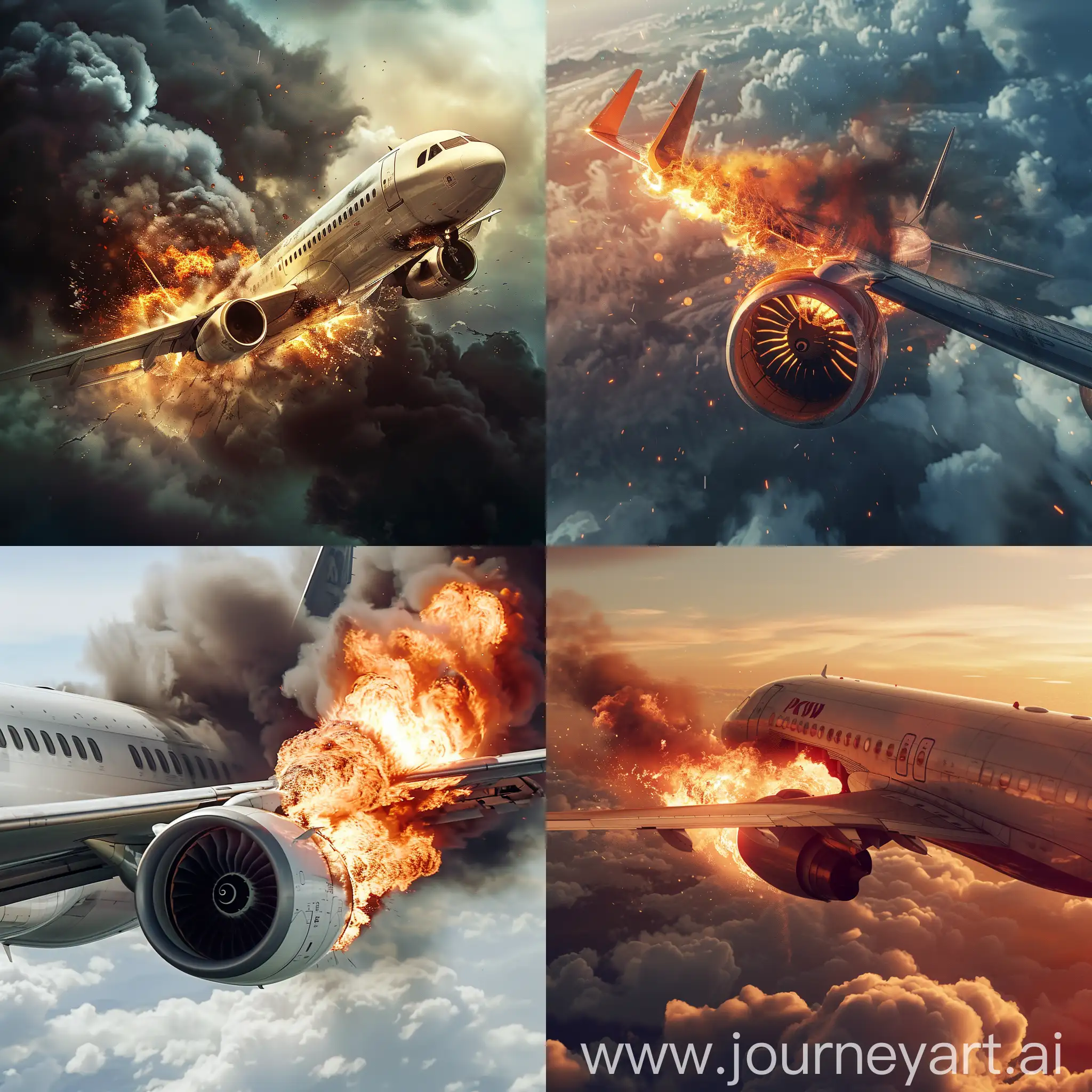 Terrifying-Plane-Crash-with-Fiery-Engine-PNG-Image