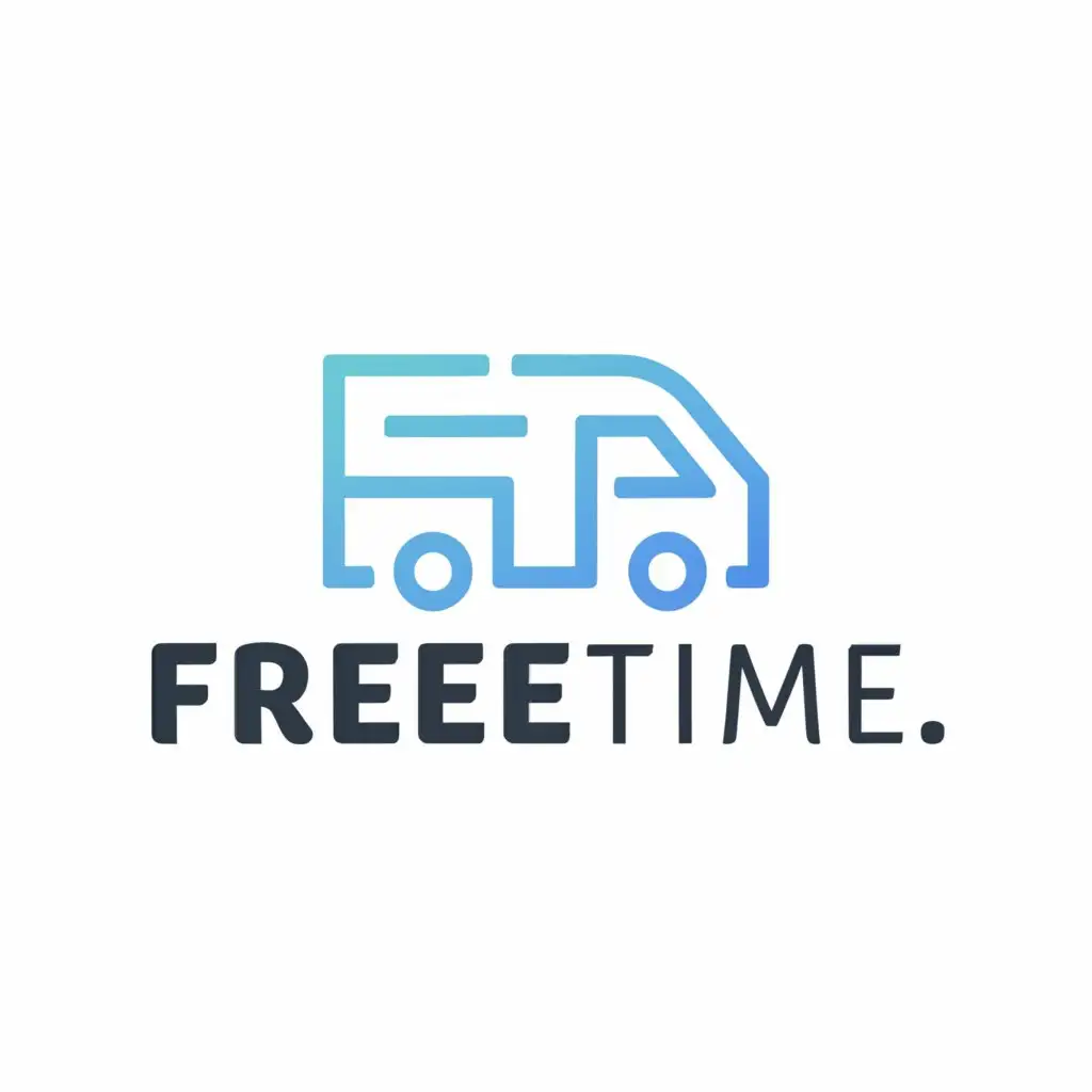 a logo design,with the text "FreeTime", main symbol:van,Moderate,be used in Travel industry,clear background