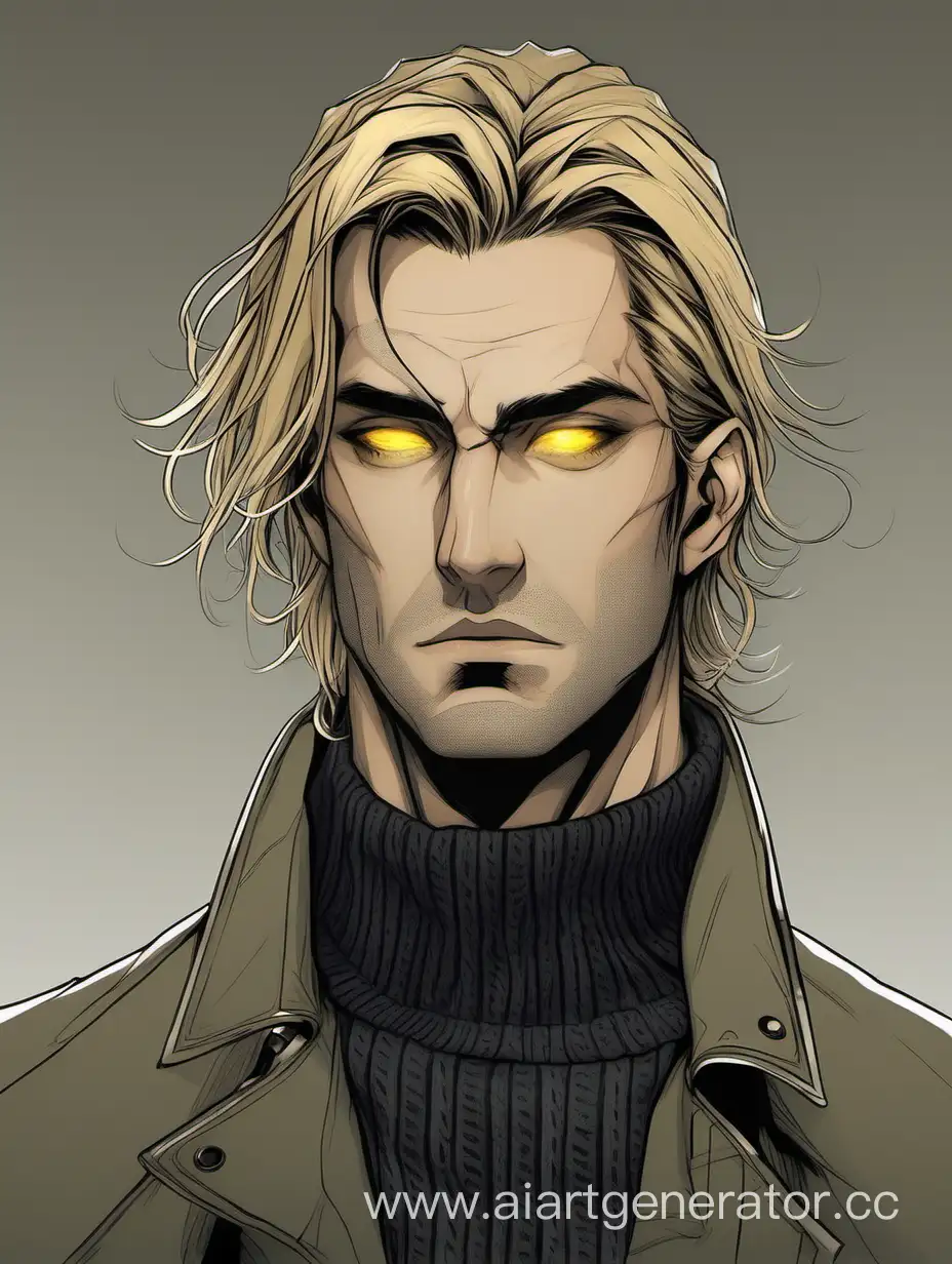 KindLooking-Man-with-Yellow-Eyes-and-Military-Jacket