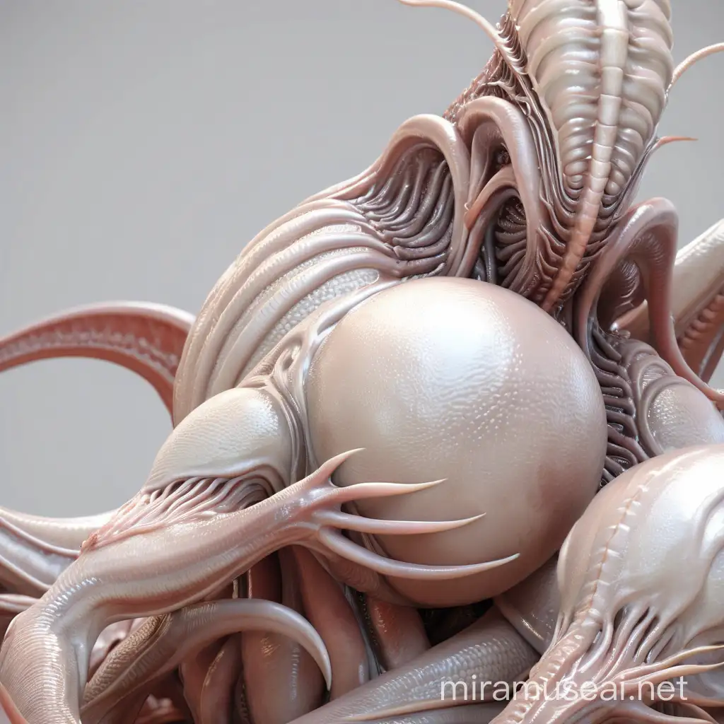 Biomechanical Creature Inspired by HR Giger in Detailed Realism