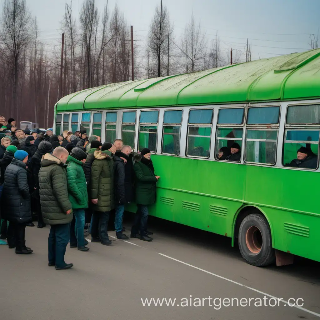 Транспортная реформа в Курской области, недовольство населения, давки в зеленом автобусе