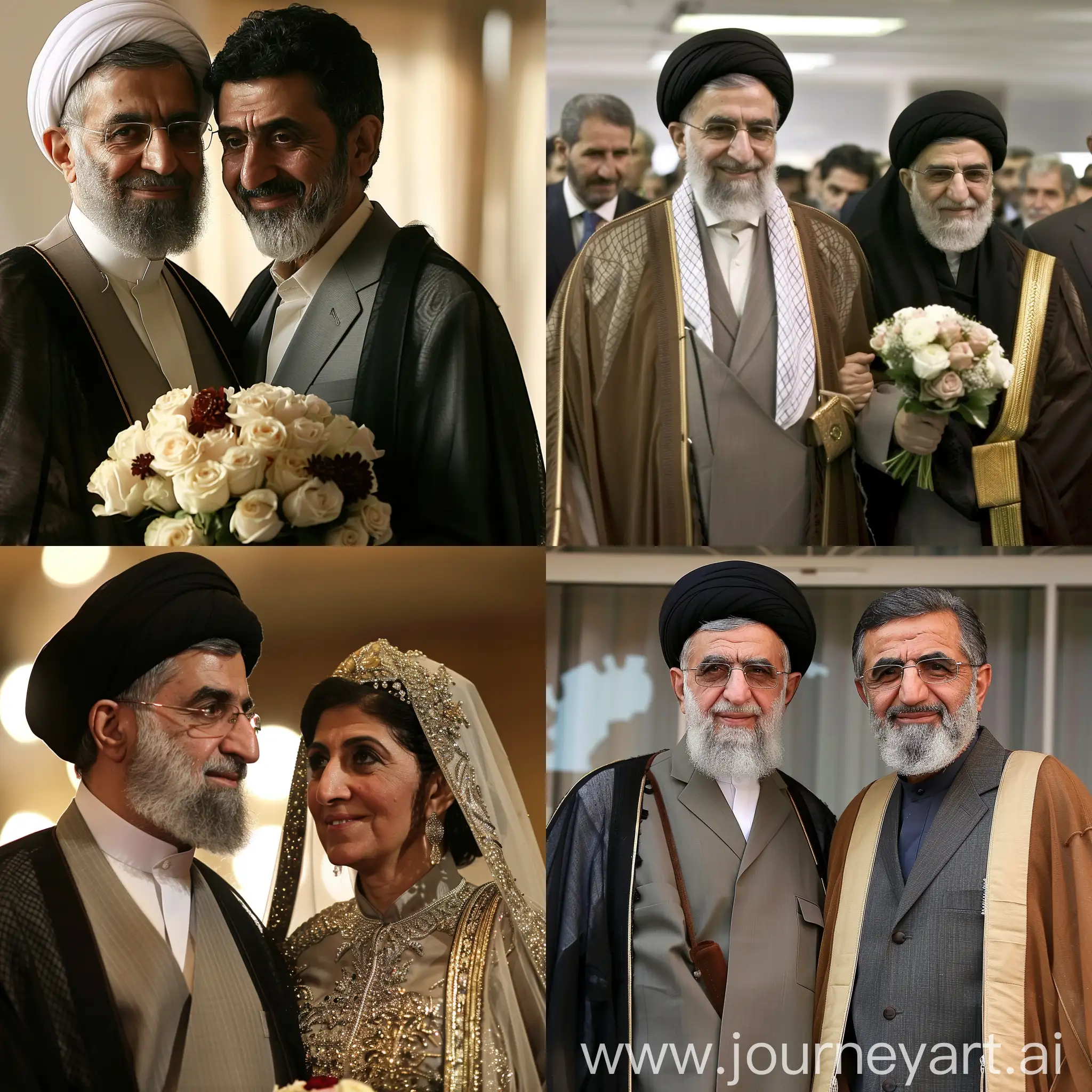 Khamenei-and-Ahmadinejad-Realistic-Wedding-Portrait