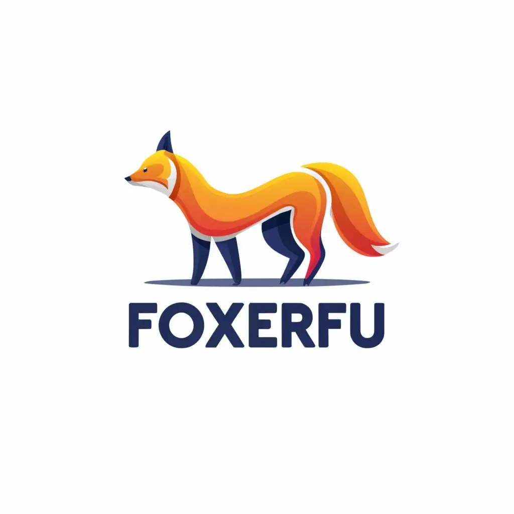 a logo design,with the text "Foxerfu", main symbol:Fox,Moderate,clear background