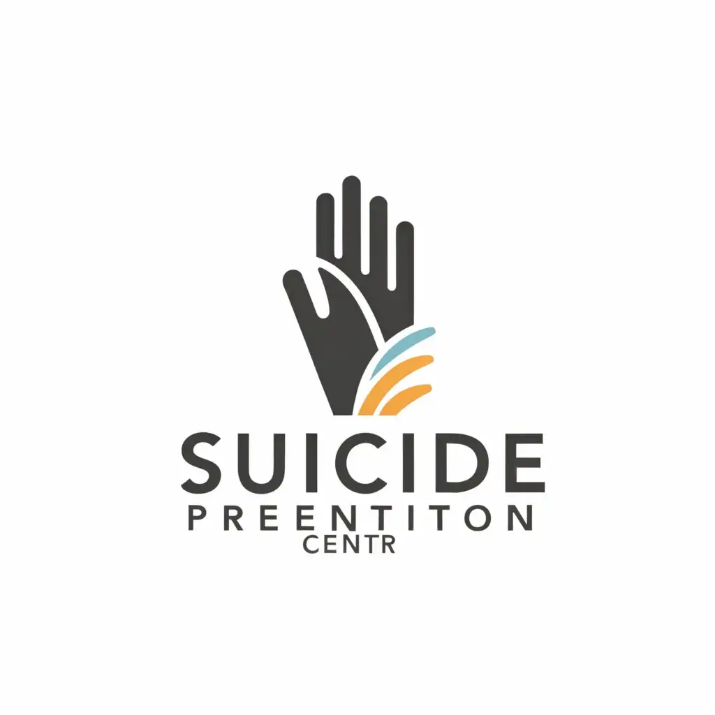 a logo design,with the text "Suicide Prevention Center", main symbol:Seek Help Hands,Minimalistic,clear background