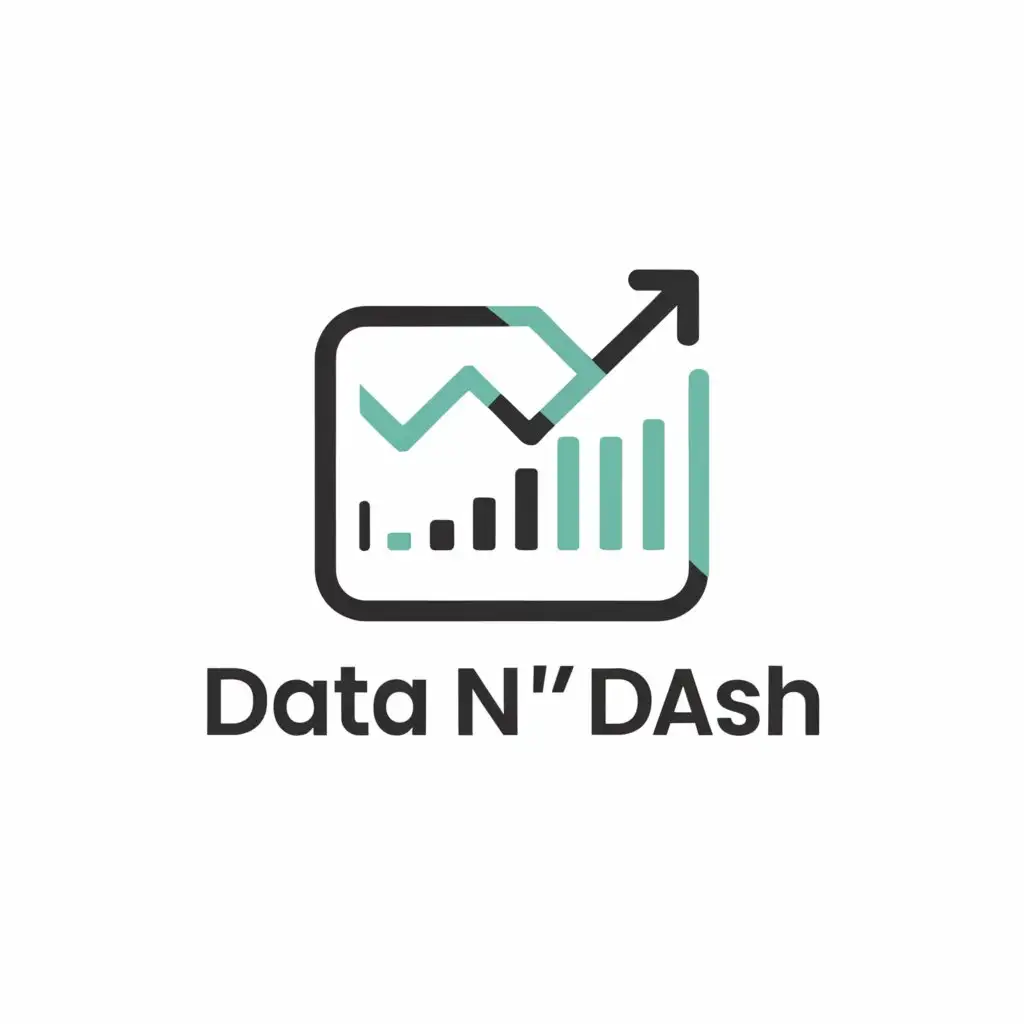 a logo design,with the text "Data N Dash", main symbol:dashboard,Minimalistic,be used in Nonprofit industry,clear background