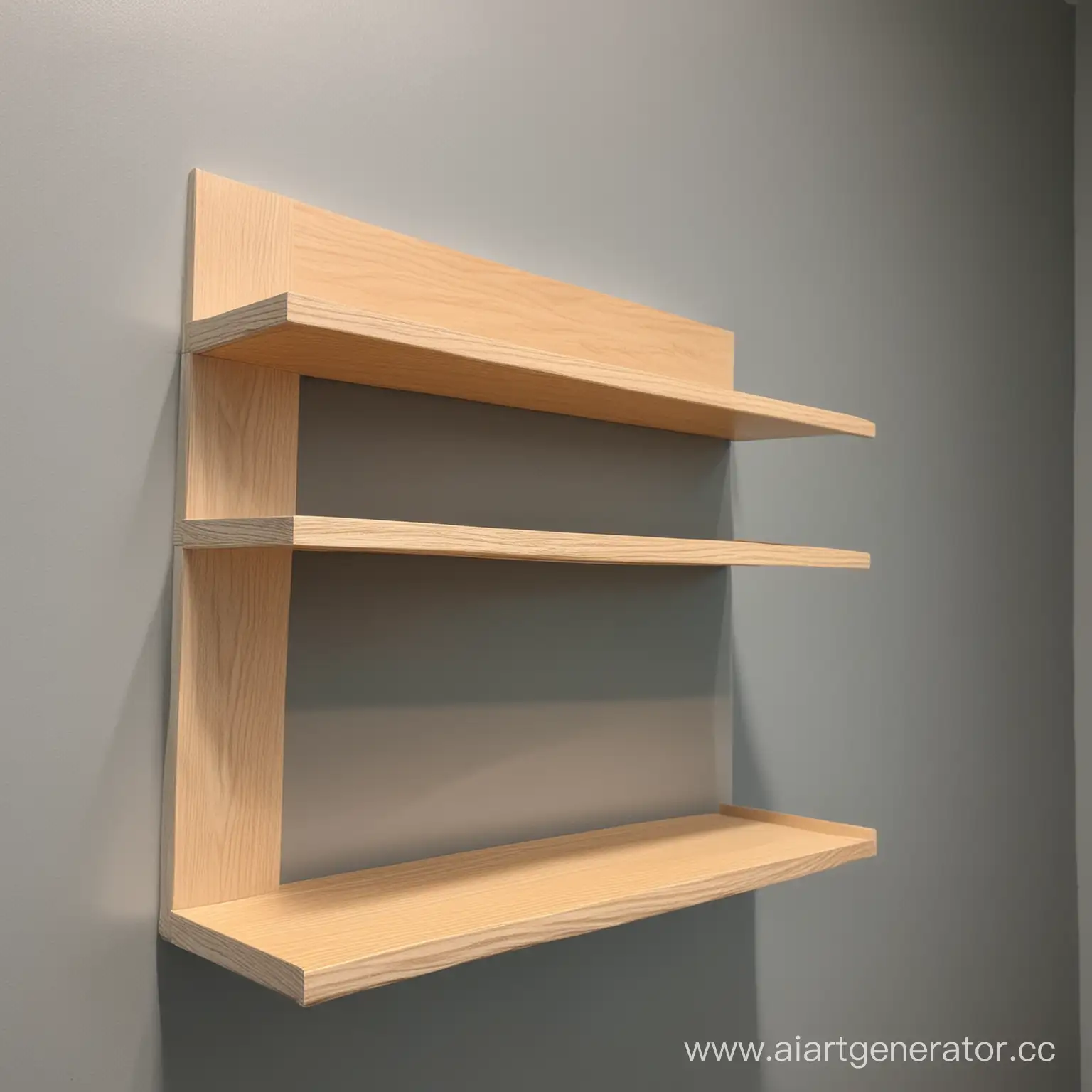 the shelf is empty at an angle
