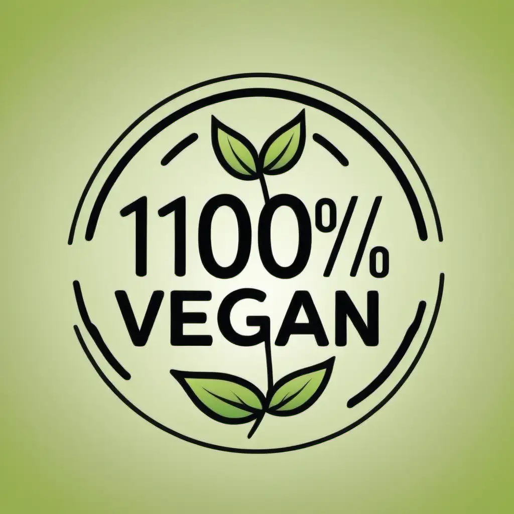 Vibrant 100 Vegan Logo Design for EcoFriendly Brands