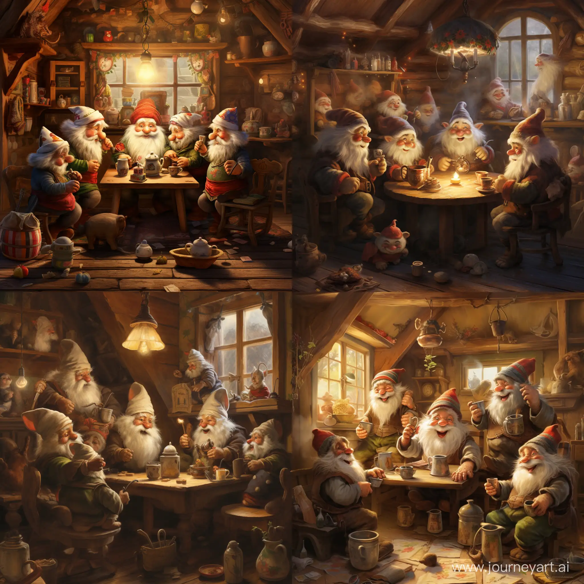 Gnomes-Celebrating-New-Year-in-a-Realistic-Tea-House-Scene