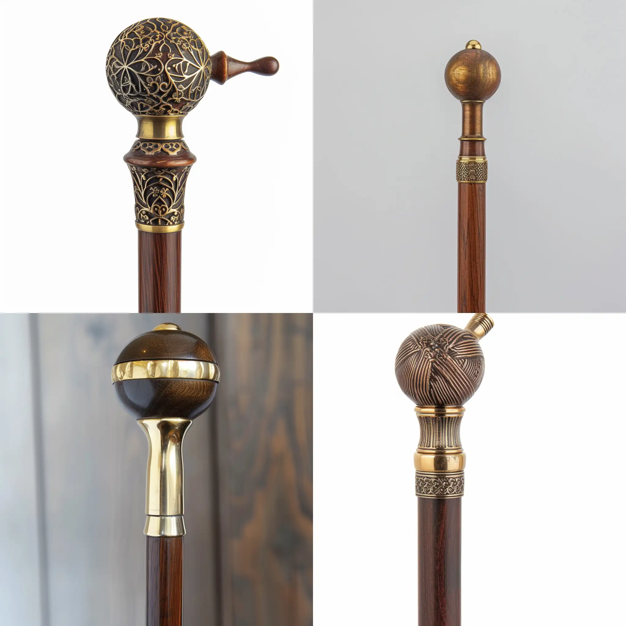 Handcrafted-Modern-Style-Cane-with-Brass-Details-and-Rosewood-Shaft