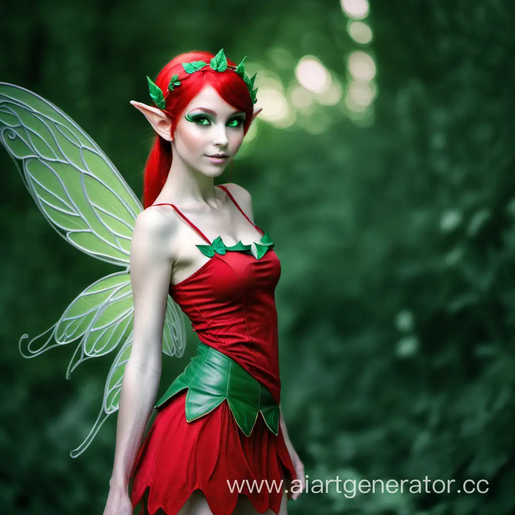 Enchanting-FairyElf-with-Red-Wings-and-Green-Eyes