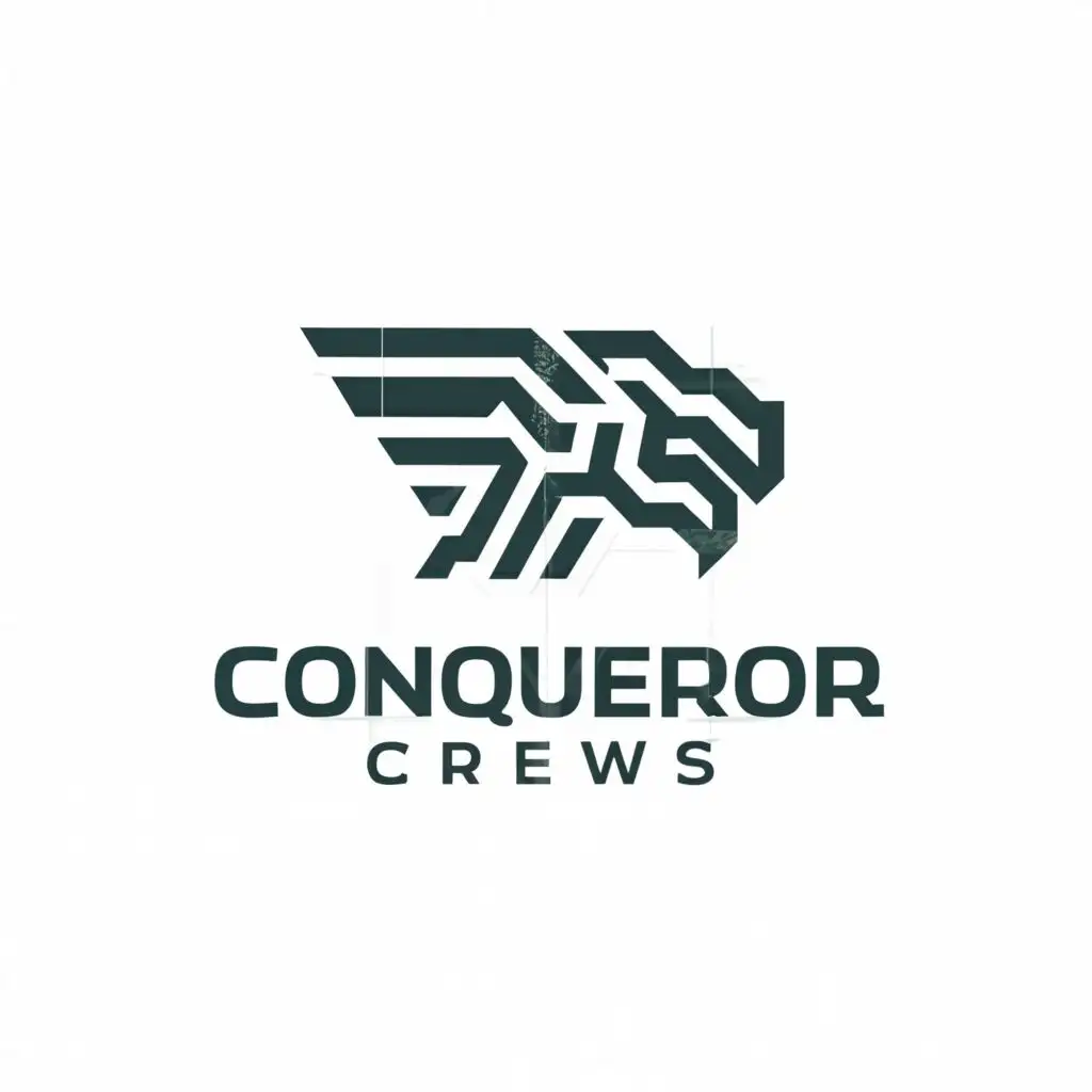 a logo design,with the text "Conqueror Crews", main symbol:Dragon symbol ,Moderate,be used in Internet industry,clear background