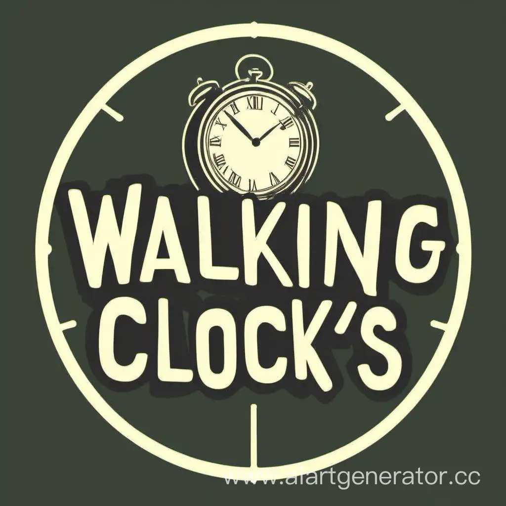 Whimsical-Timepiece-Logo-for-Walking-Clocks-Themed-AntiCafe