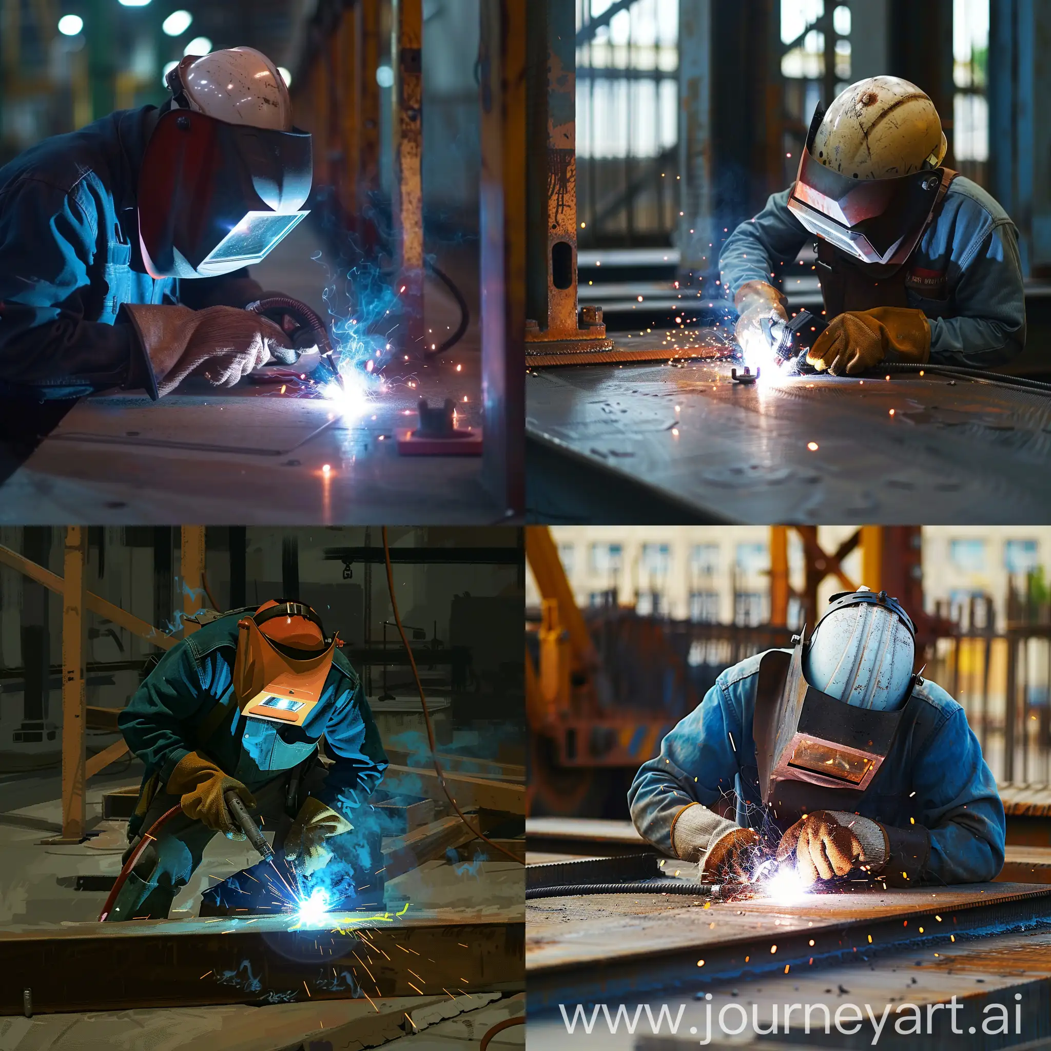 Skilled-Welder-Crafting-Heavy-Metal-Structure