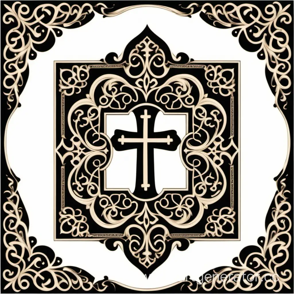Elegant-MelnikovVG-Family-Logo-Arabesque-with-Orthodox-Cross
