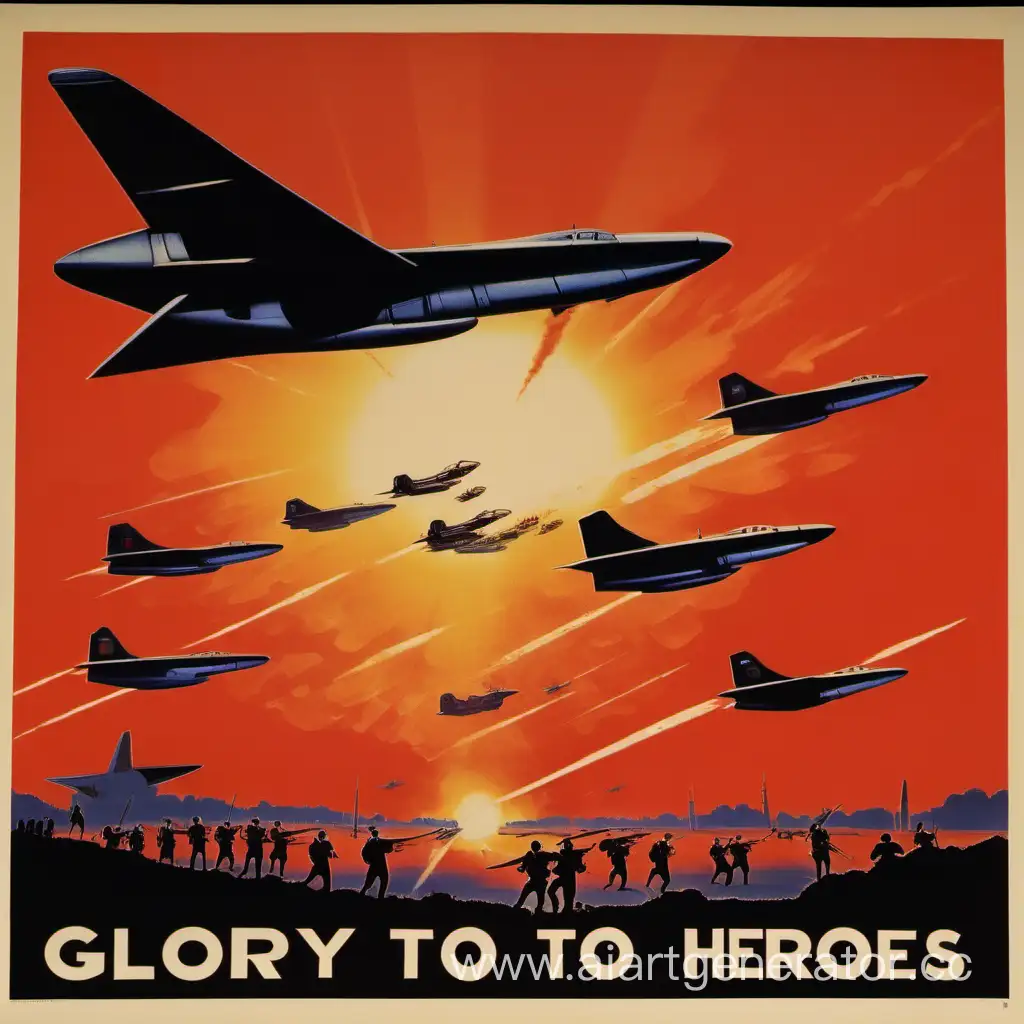 Modern-Military-Glory-Sunset-Poster-with-Jet-Planes-and-Soldiers