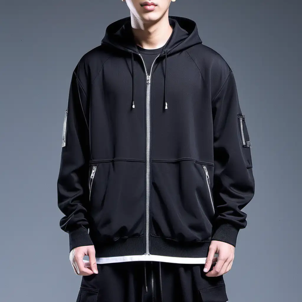 Stylish Hooded and ZipUp Streetwear Jacket for Urban Fashion Enthusiasts