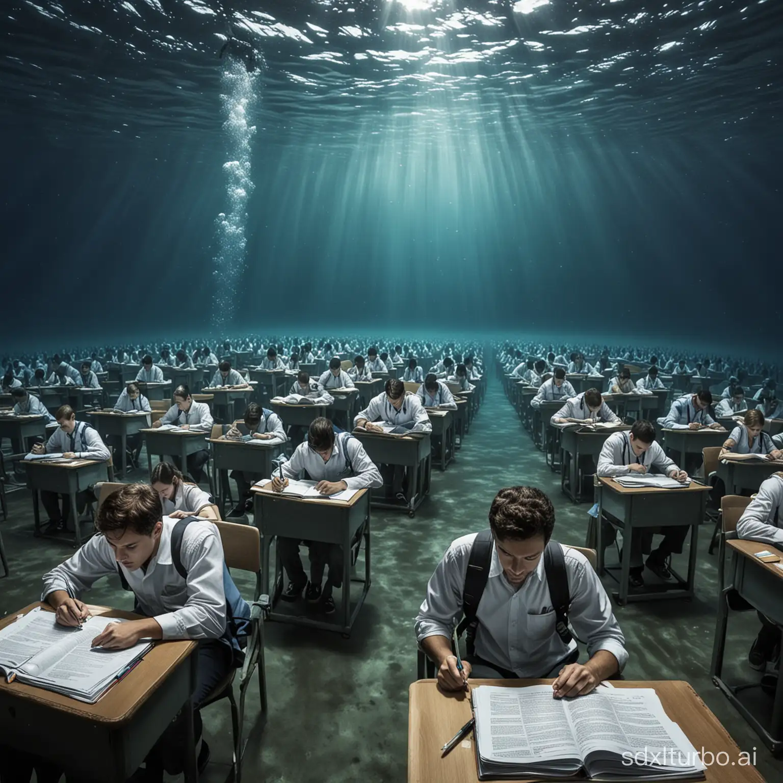 Deep sea, students, exams