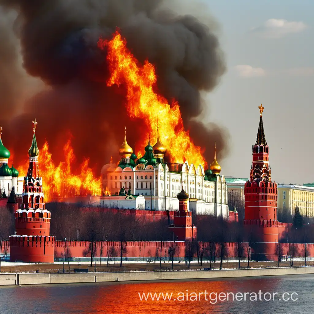 Горящий кремль москвы