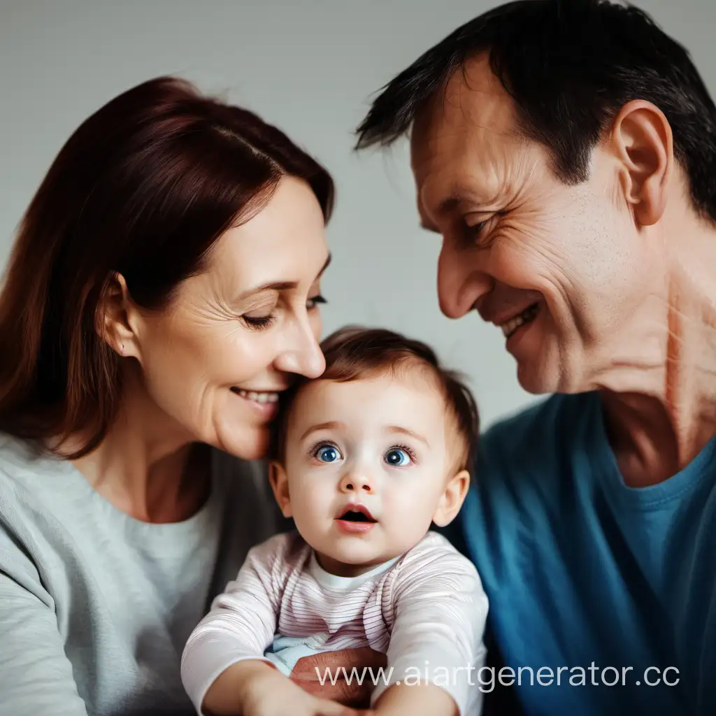 Affectionate-Parents-Gazing-at-Child-with-Love