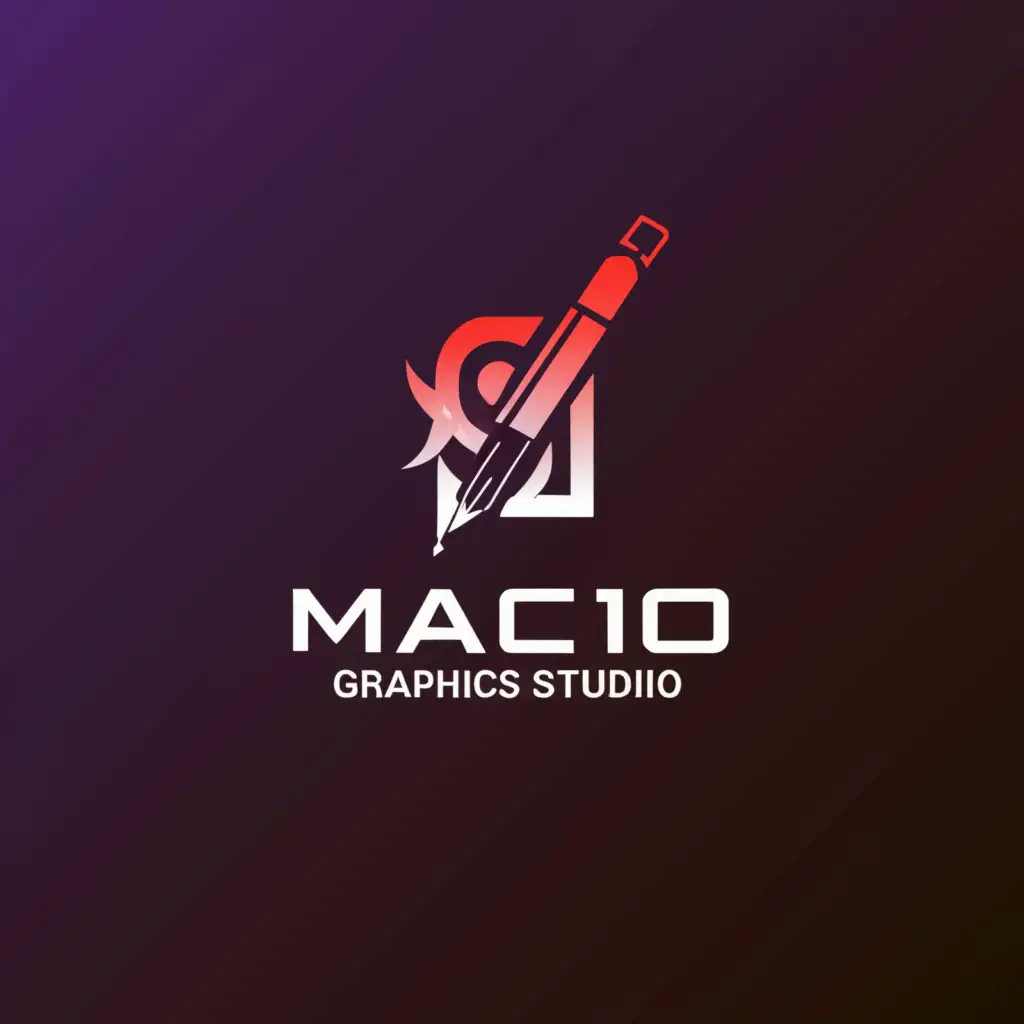 a logo design,with the text "Mac10 Graphics Studio", main symbol:graphic designer,Moderate,be used in Internet industry,clear background