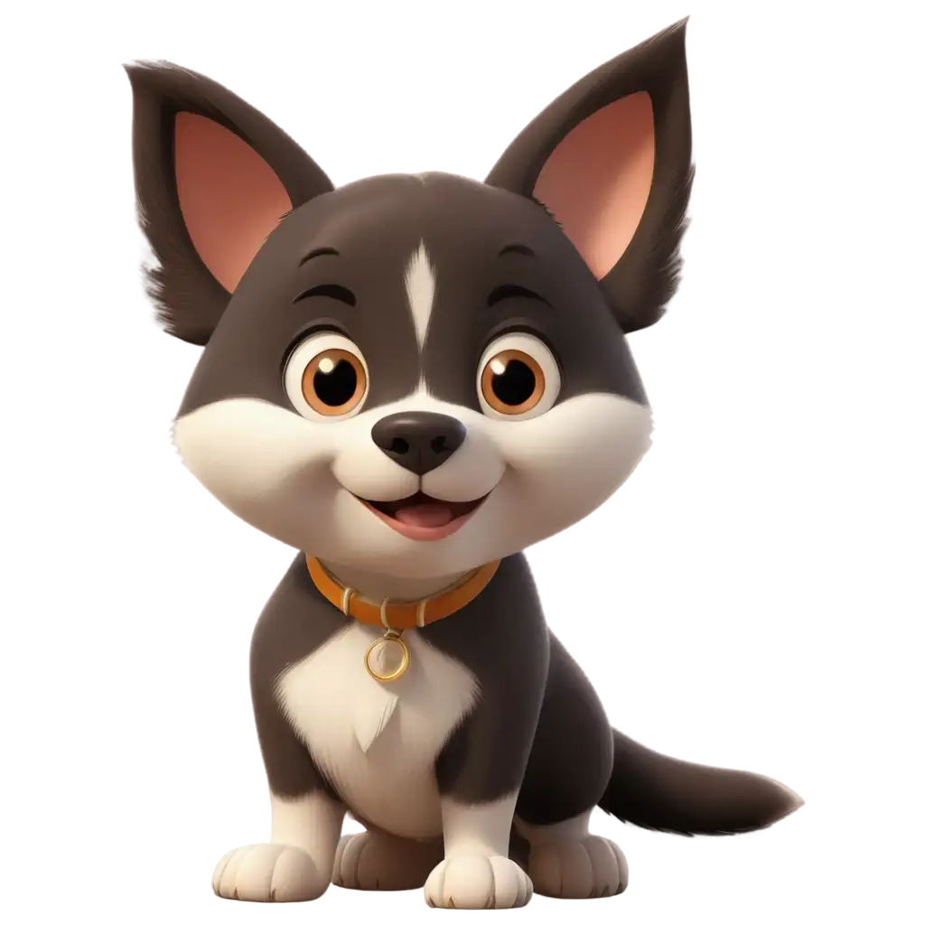 A cute catoon dog