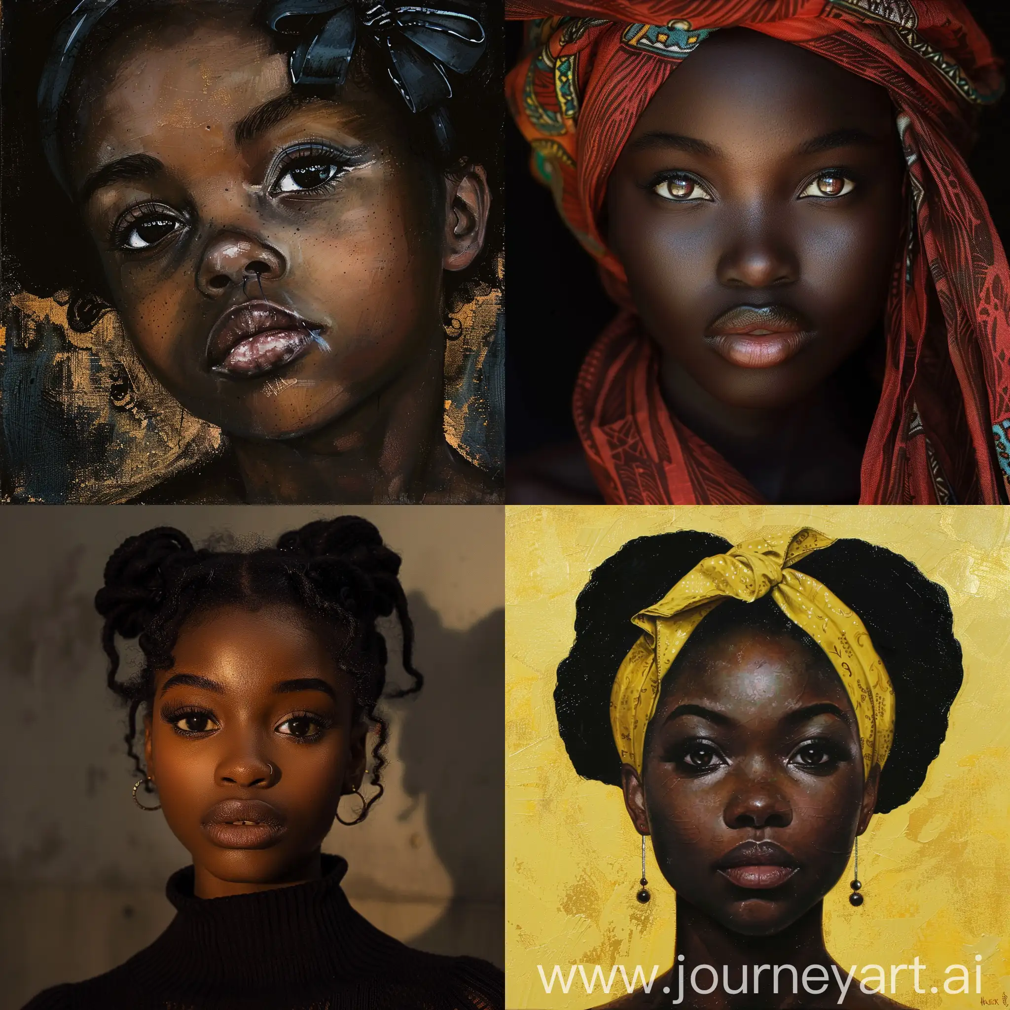 Vibrant-Portrait-of-a-Black-Girl-with-Unique-Style