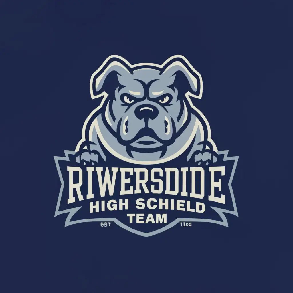 a logo design,with the text "Riverside Brookfield High School Math Team", main symbol:Bulldog,Moderate,clear background