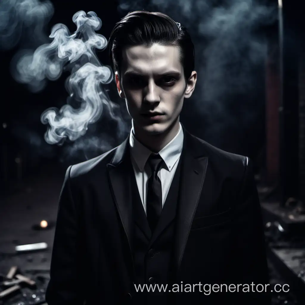 Gothic-Portrait-of-a-Mysterious-Young-Man-in-Black