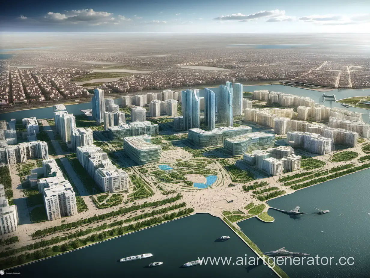 Город Астрахань в 2030 году