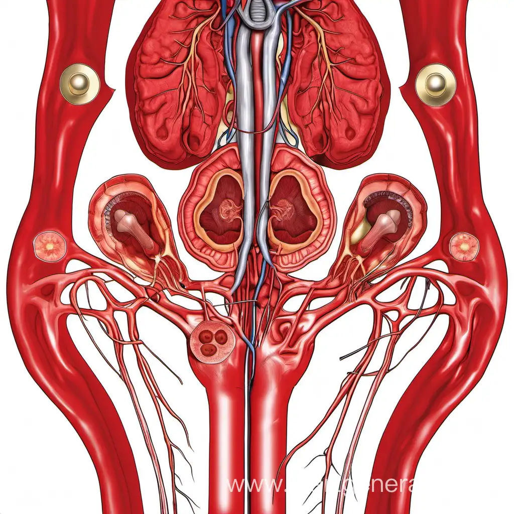 Vibrant-Internal-View-Exploring-the-Red-Genitourinary-System