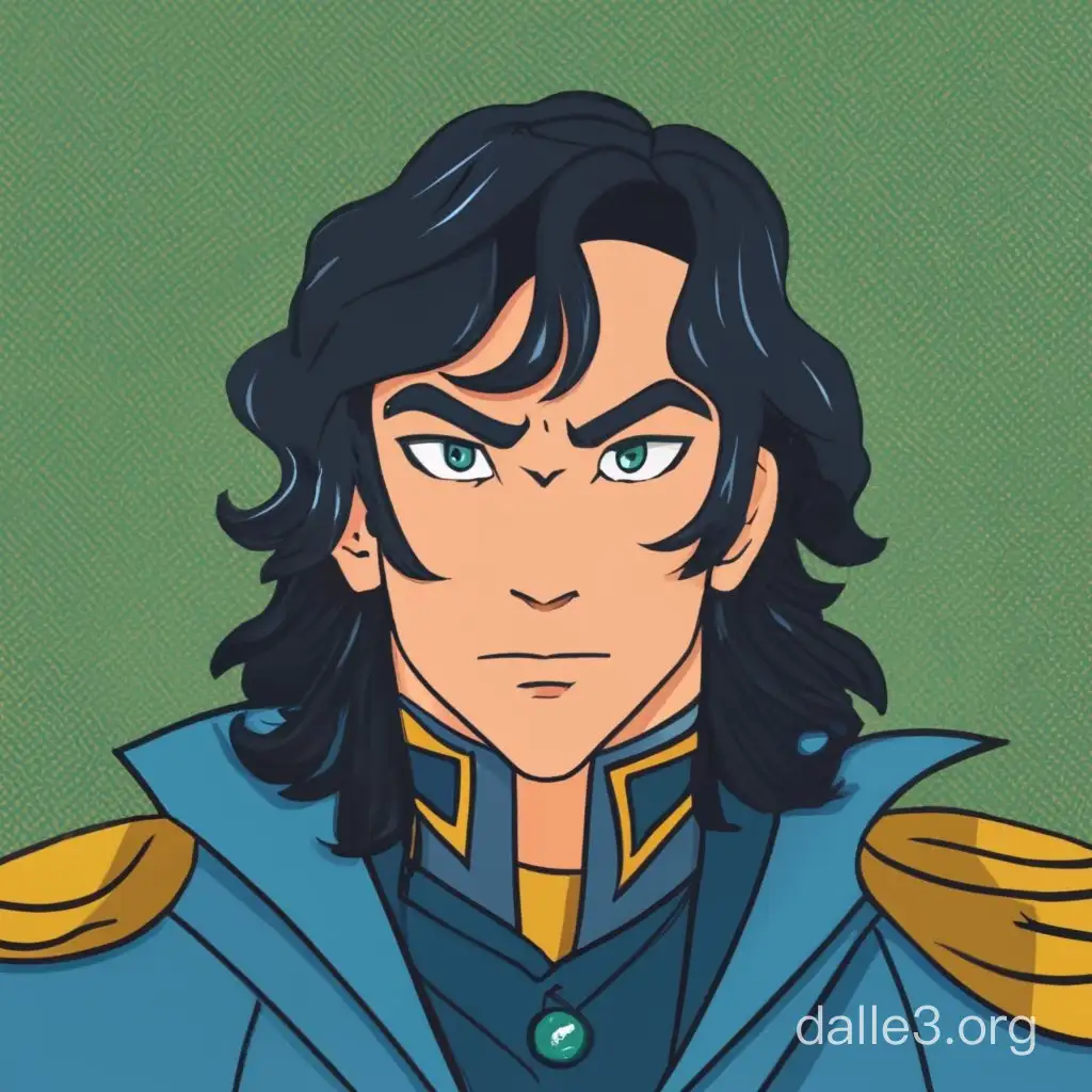 Kaladin stormblessed drawn in 80s anime style