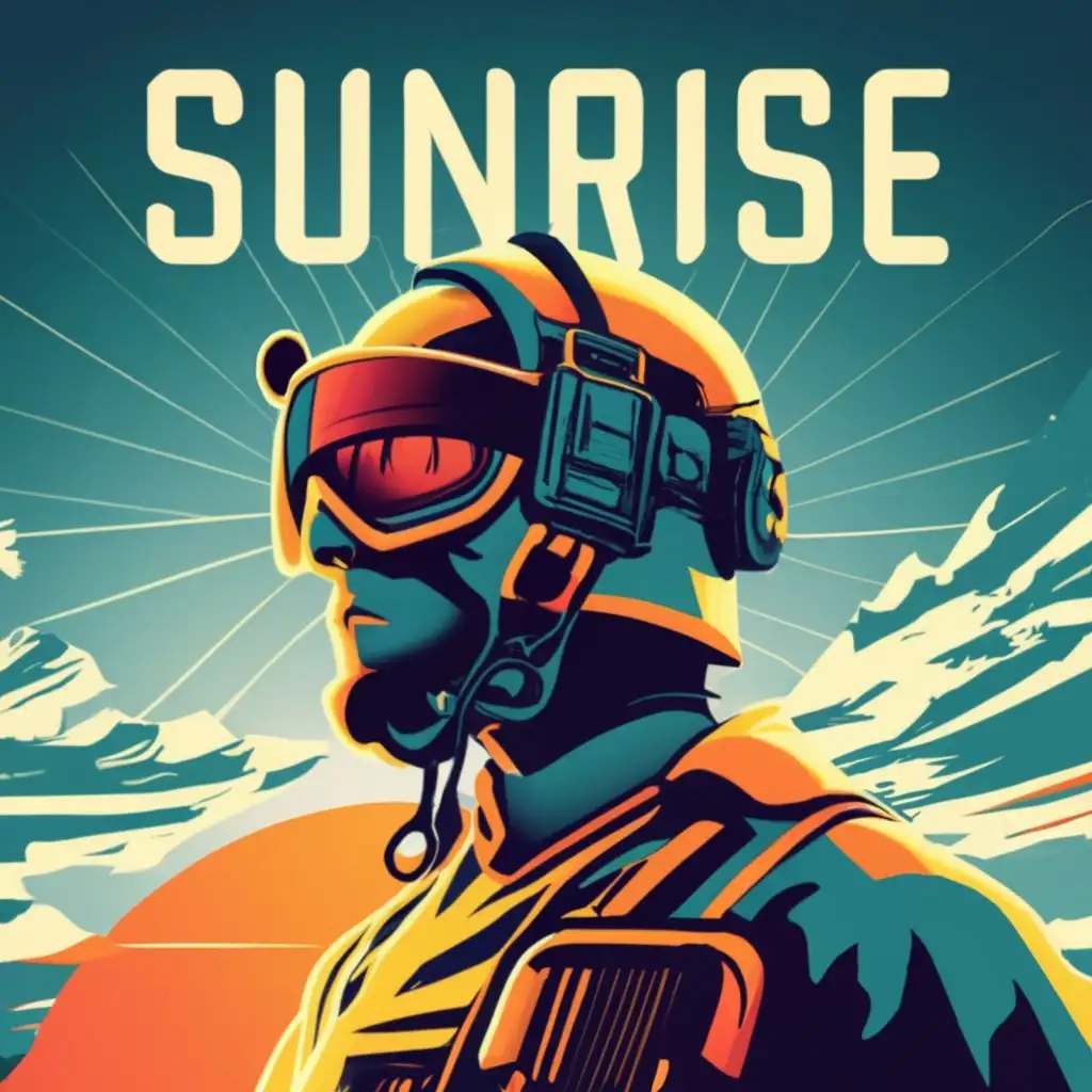 logo, Counter-Strike 2, with the text "SunRise", typography game logo