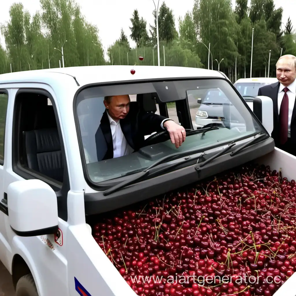Putin-Drives-CherryFilled-Truck-into-School-Unusual-Scene-Unfolds