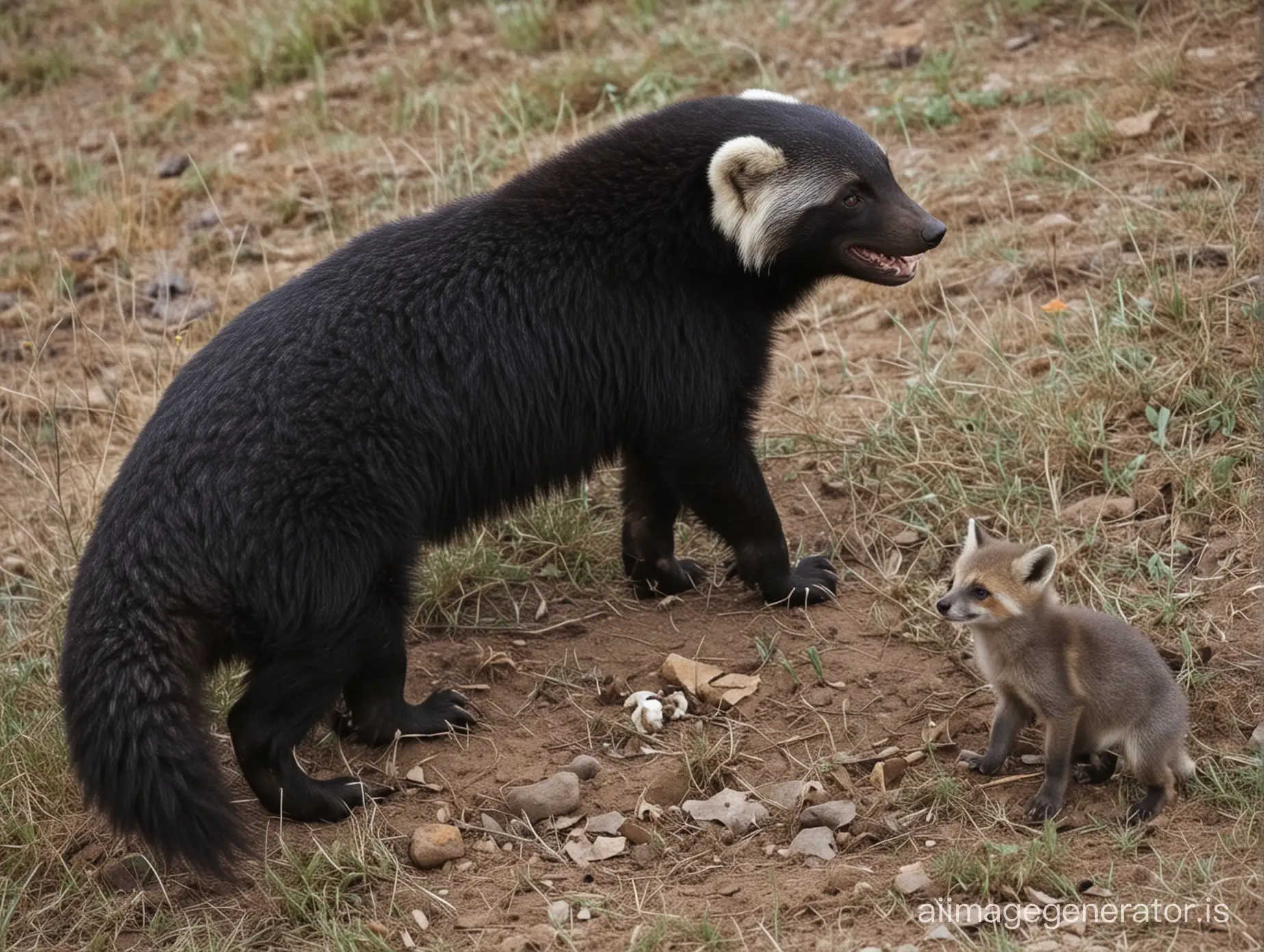 Interspecies-Friendship-African-Honey-Badger-and-Russian-Wildlife