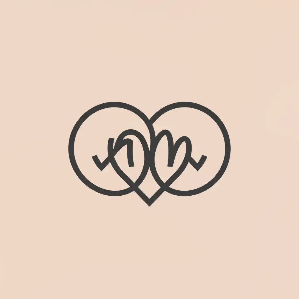 a logo design,with the text "MN", main symbol:Romantic,Moderate,be used in Home Family industry,clear background