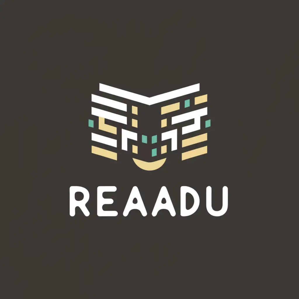 a logo design,with the text "ReadU", main symbol:An library,Moderate,be used in Education industry,clear background