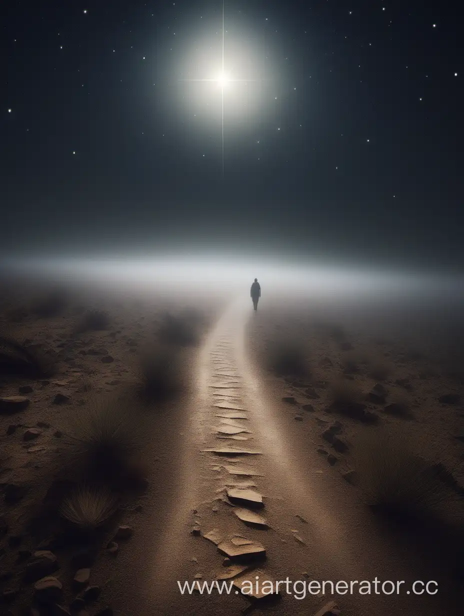 Solitary-Journey-Through-Misty-Desert-Night