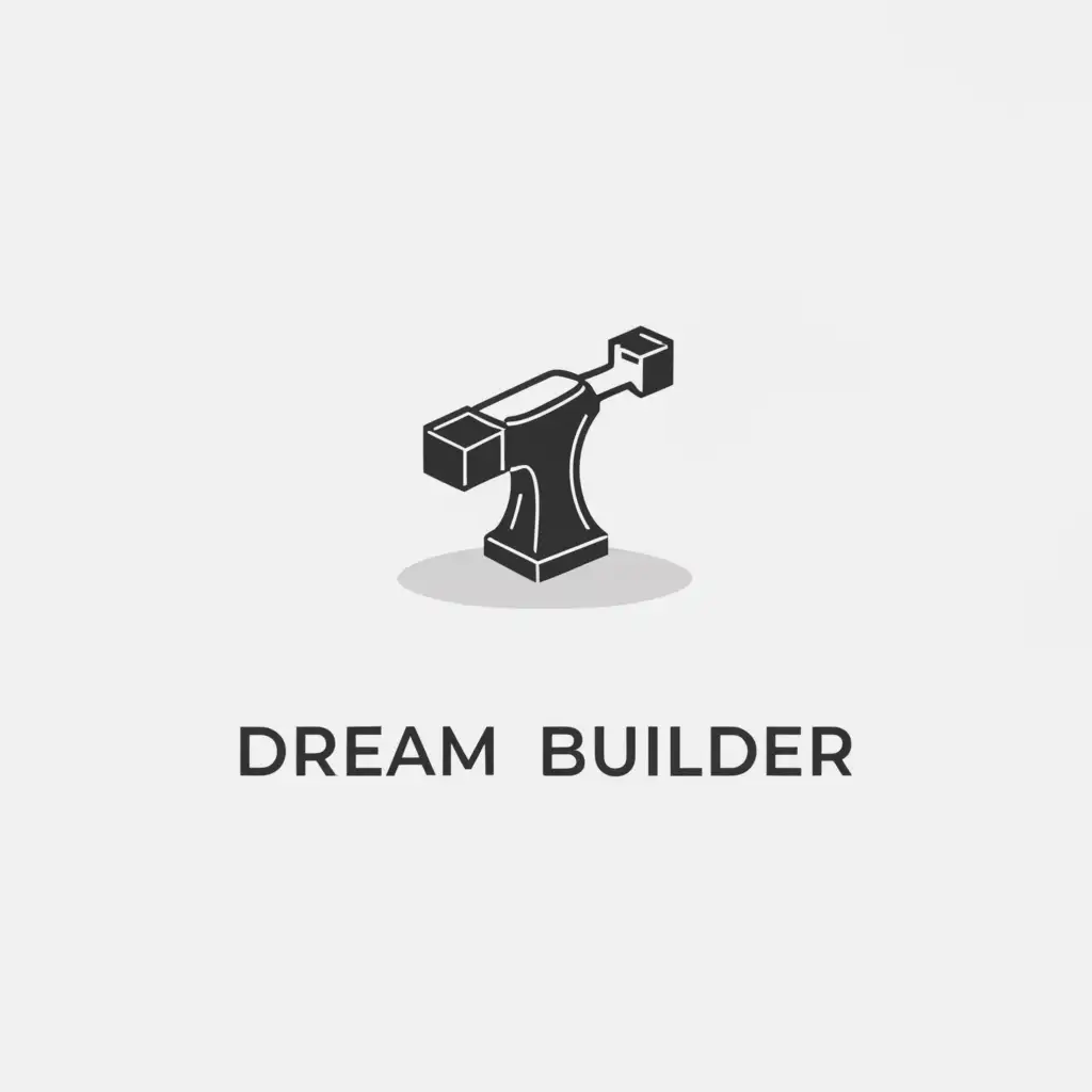 a logo design,with the text "Dream Builder", main symbol:A hammer hitting an anvil.,Moderate,be used in Internet industry,clear background