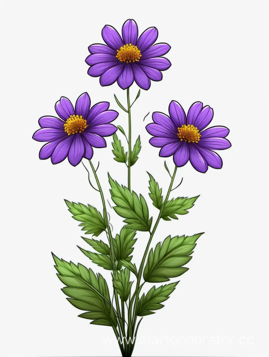 Elegant-Purple-Wildflower-Cluster-HighQuality-Botanical-Lines-Art