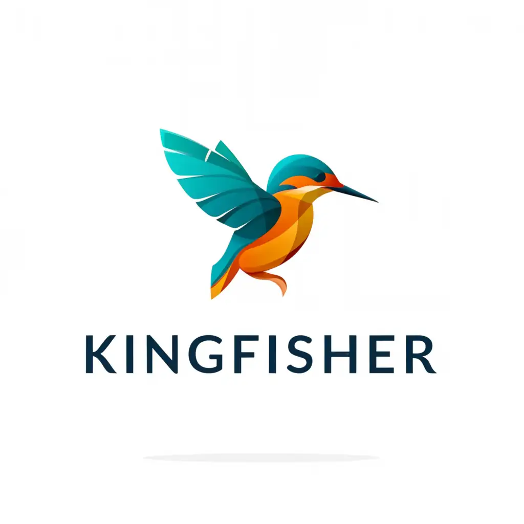 a logo design,with the text "Kingfisher", main symbol:Kingfisher bird,Moderate,clear background