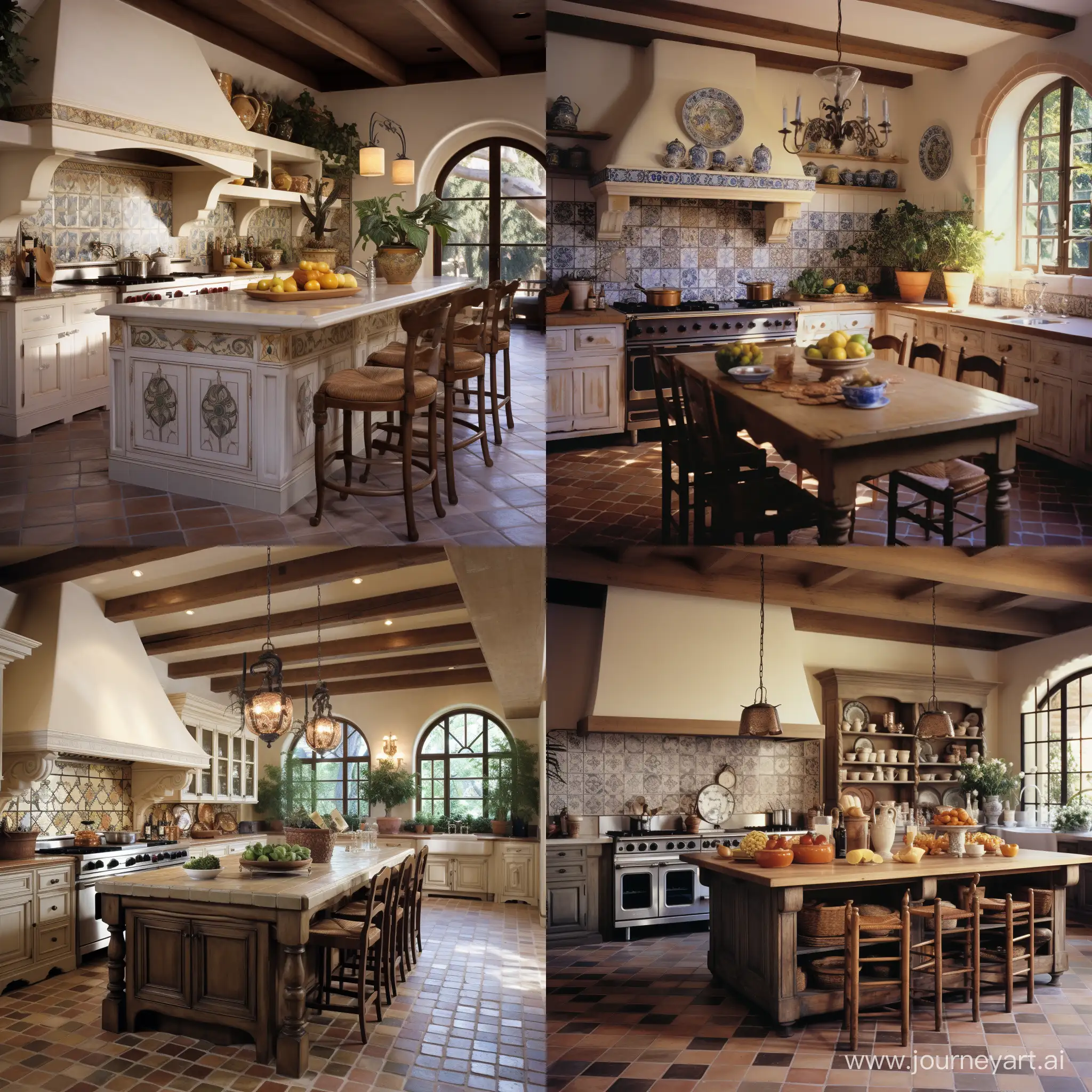 large tuscan french kitchen large tiles