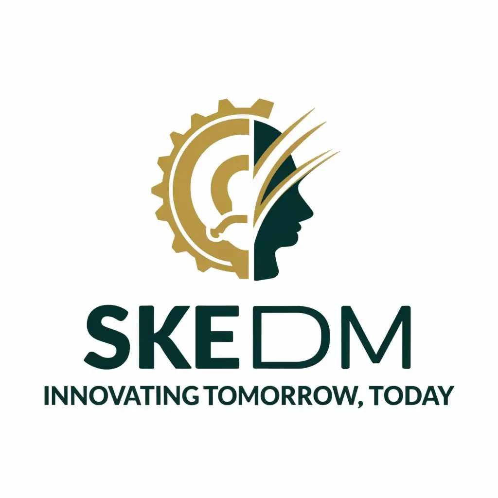 a logo design,with the text SKEDM, main symbol:Innovating Tomorrow, Today,Moderate,clear background