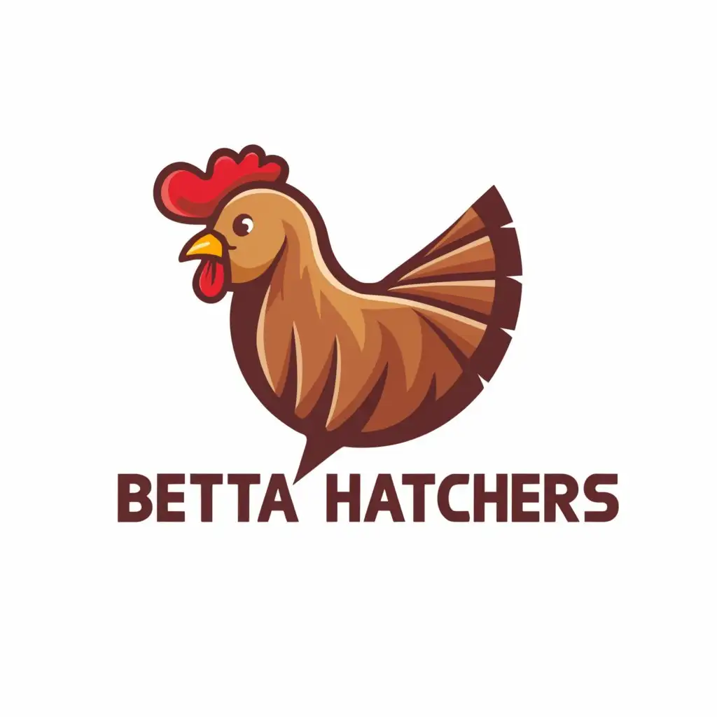 a logo design,with the text "BETTA HATCHERS", main symbol:CHICKEN,Moderate,clear background