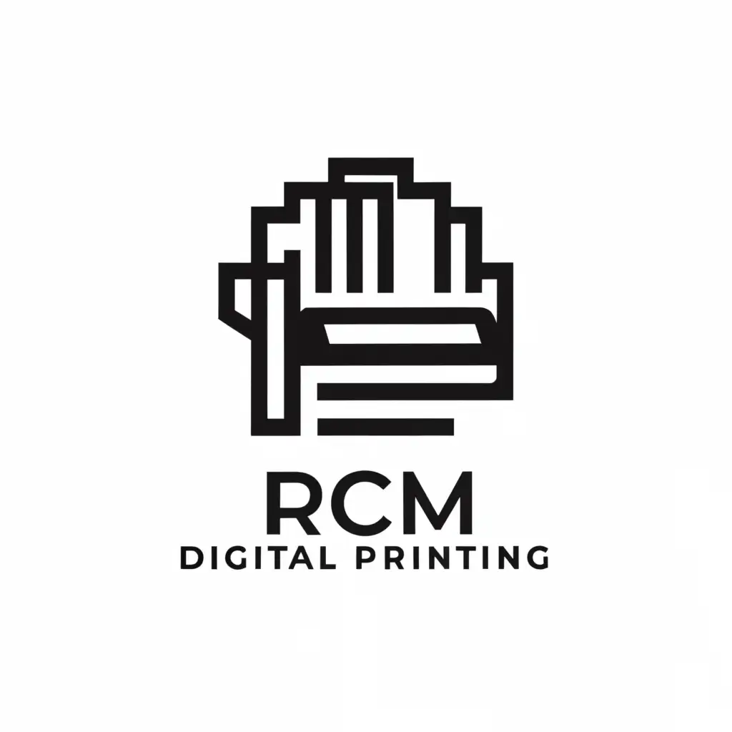 LOGO Design For RCM Digital Printing Modern Typography with Printing ...