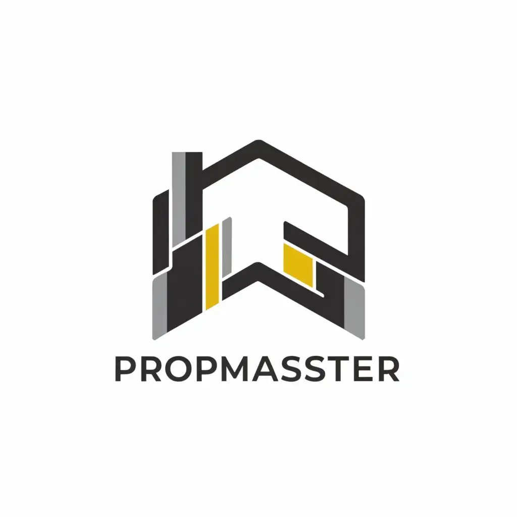 a logo design,with the text "PropMaster", main symbol:LETTER,Minimalistic,be used in Real Estate industry,clear background