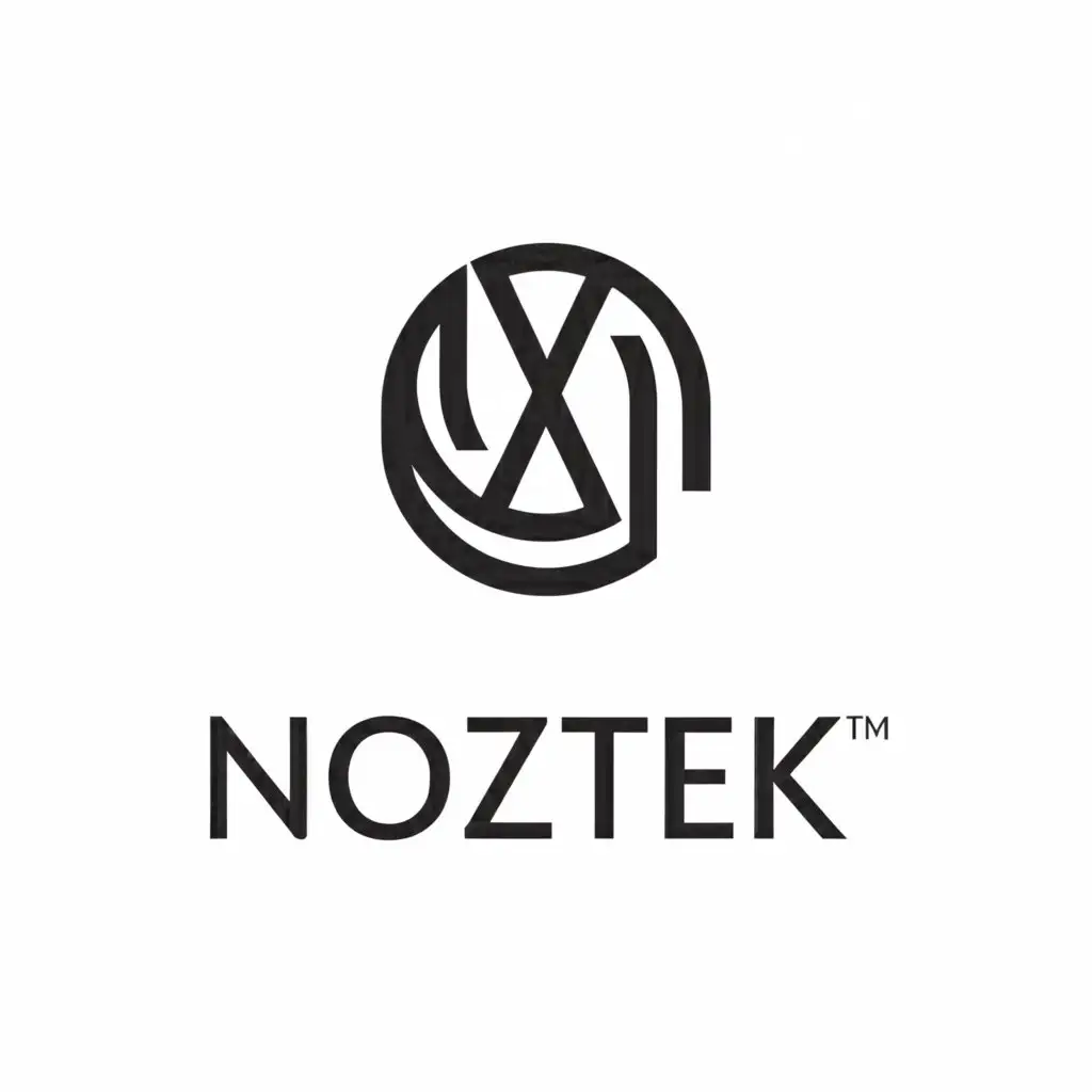 a logo design,with the text "Noztek", main symbol:Fibonacci, phi, golden ratio
,Minimalistic,be used in Technology industry,clear background