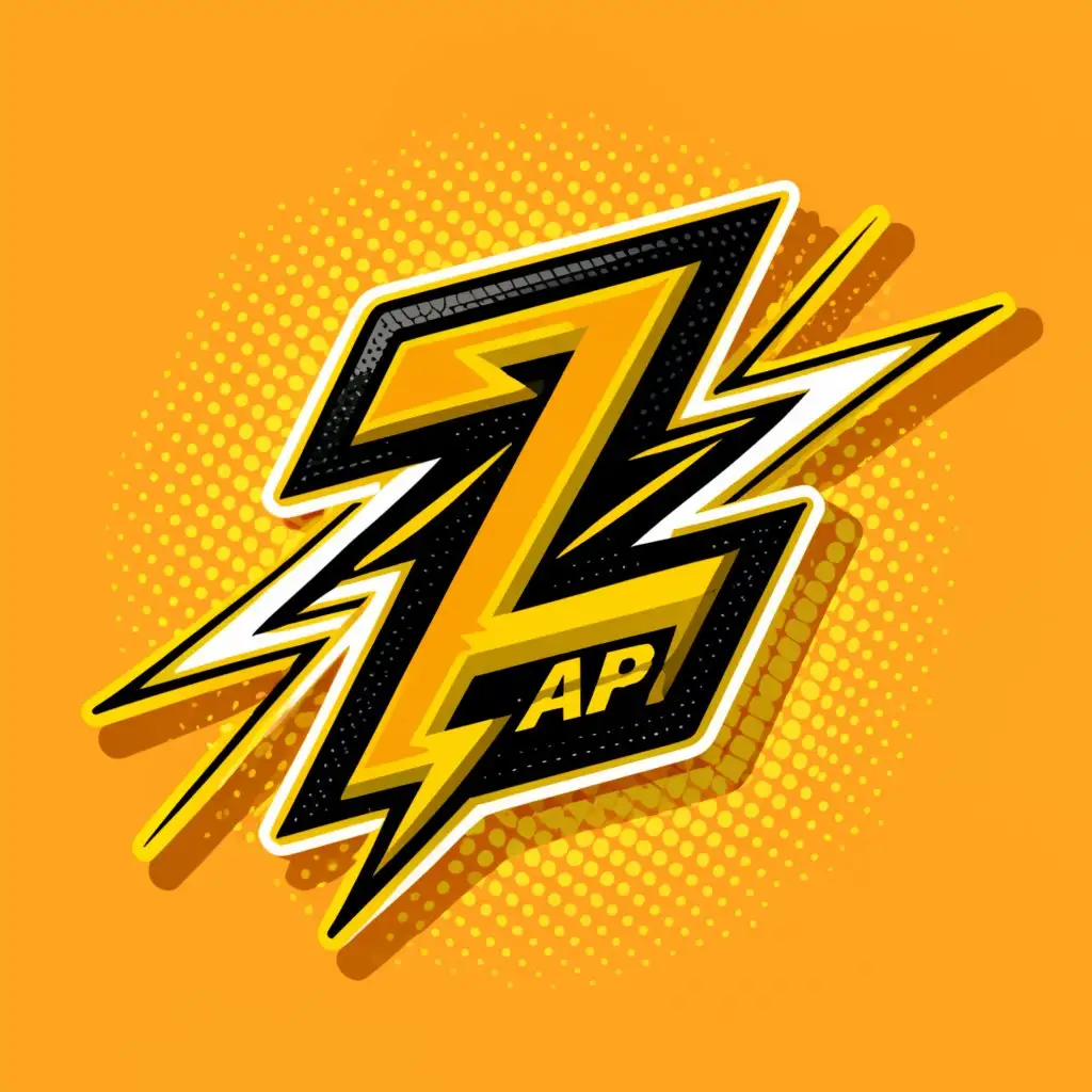 a logo design,with the text "Team Zap", main symbol:yellow z with lightning bolts at the end,Moderate,clear background