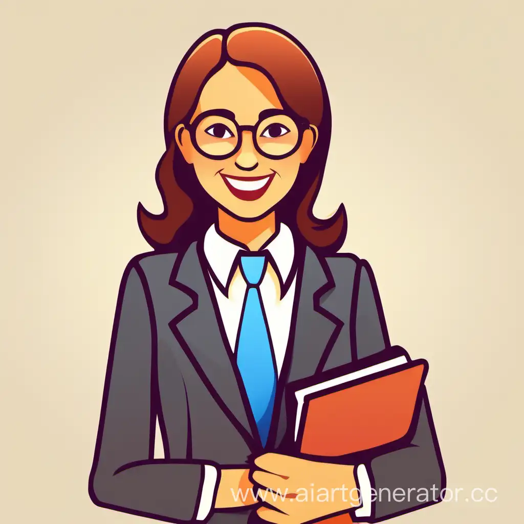 Joyful-Office-Secretary-Icon-for-Seamless-Application-Experience